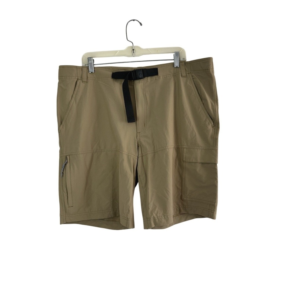 Columbia Cargo Shorts Mens 42 Beige Omni-Shield Advanced Repellency 10" Inseam‎